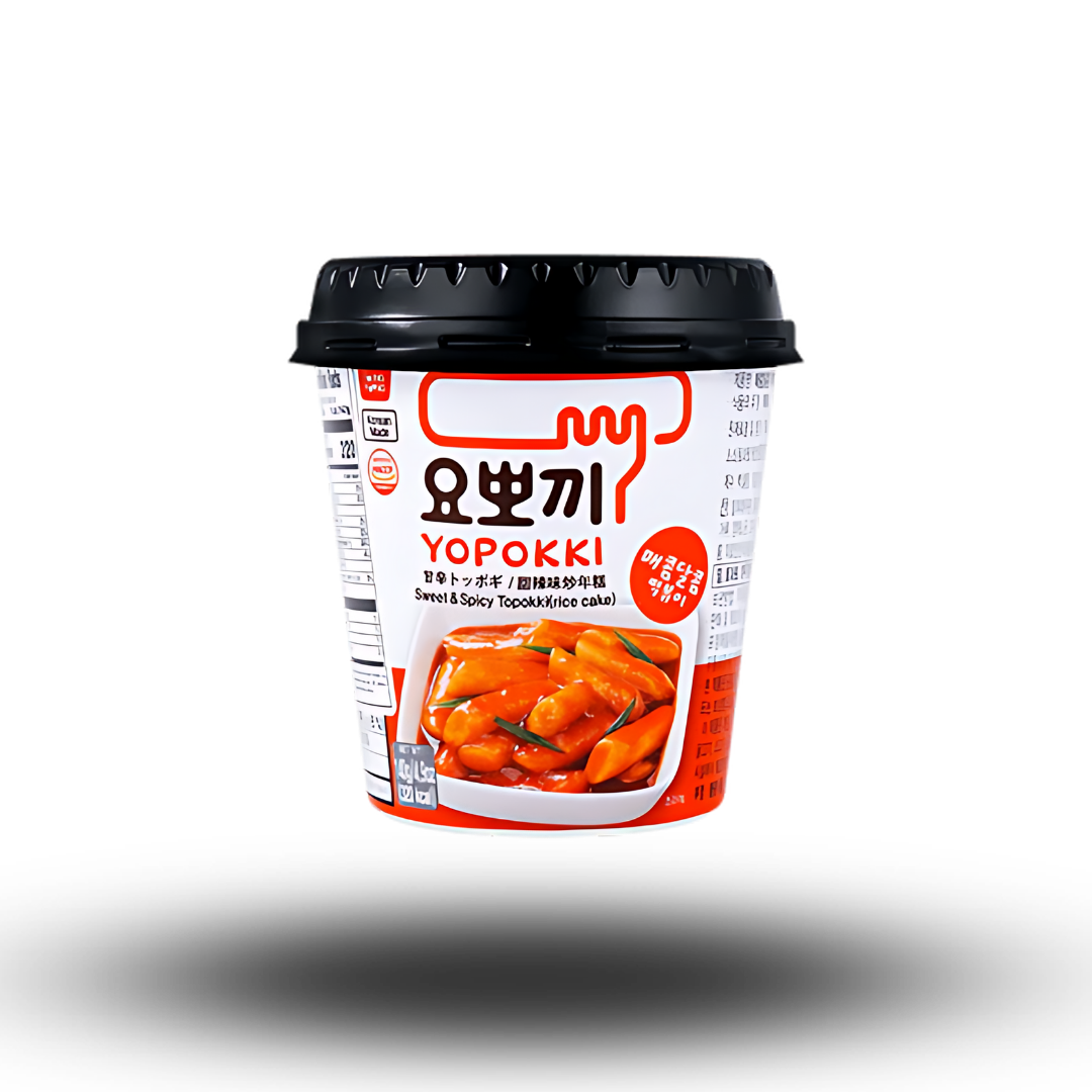 Topokki Sweet & Spicy 140g Scharf, süß und mega lecker - der koreanische Streetfood-Hit für Zuhause! Diese würzigen Reiskuchen in pikant-süßer Soße sind der absolute Knaller!
