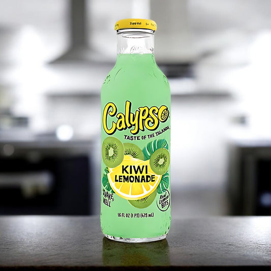 Calypso Kiwi Limonade in der knalligen Farbe grün, findest du in unserem Candyshop!