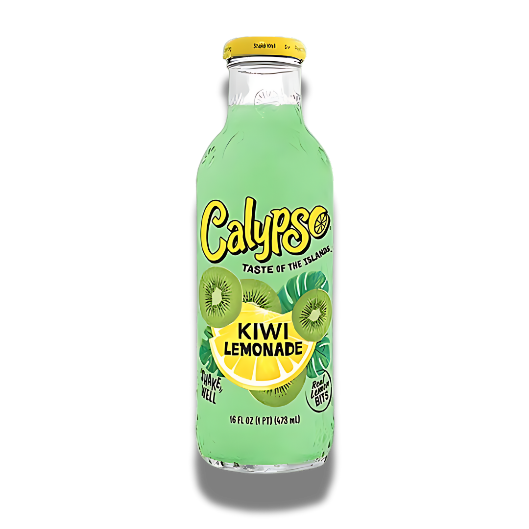 Calypso Kiwi Limonade in der knalligen Farbe grün, findest du in unserem Candyshop!