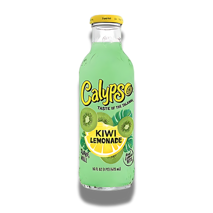 Calypso Kiwi Limonade in der knalligen Farbe grün, findest du in unserem Candyshop!