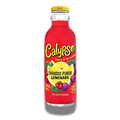 Calypso Paradise Punch Limonade in der knalligen Farbe rot, findest du in unserem Candyshop!