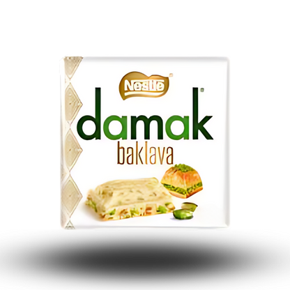 Damak Baklava 60g  Knusprige Filoteigblätter gefüllt mit aromatischen Nüssen, köstlichem Sirup und feinem Honig - ein Stück Orient für Zuhause!