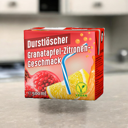 Durstlöscher 500ml in verschiedenen fruchtigen Geschmacksrichtungen, ideal für Erfrischung unterwegs oder beim Sport.