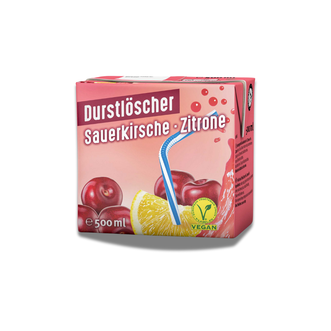 Durstlöscher 500ml in verschiedenen fruchtigen Geschmacksrichtungen, ideal für Erfrischung unterwegs oder beim Sport.