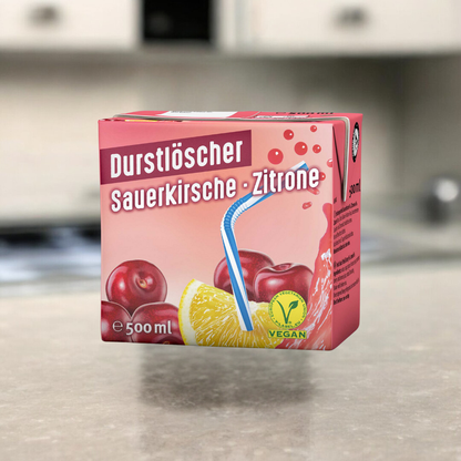 Durstlöscher 500ml in verschiedenen fruchtigen Geschmacksrichtungen, ideal für Erfrischung unterwegs oder beim Sport.