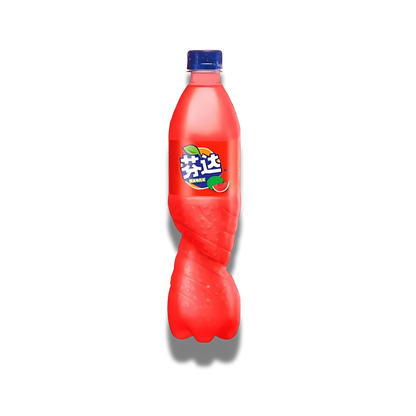 Fanta Wassermelone Getränk in einer 500ml Flasche, mit erfrischendem Wassermelonen-Geschmack, dargestellt auf einem weißen Hintergrund.