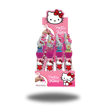 Hello Kitty Stamps with Candy 8g, eine Packung mit niedlichen Hello Kitty Stempeln und leckeren Bonbons.