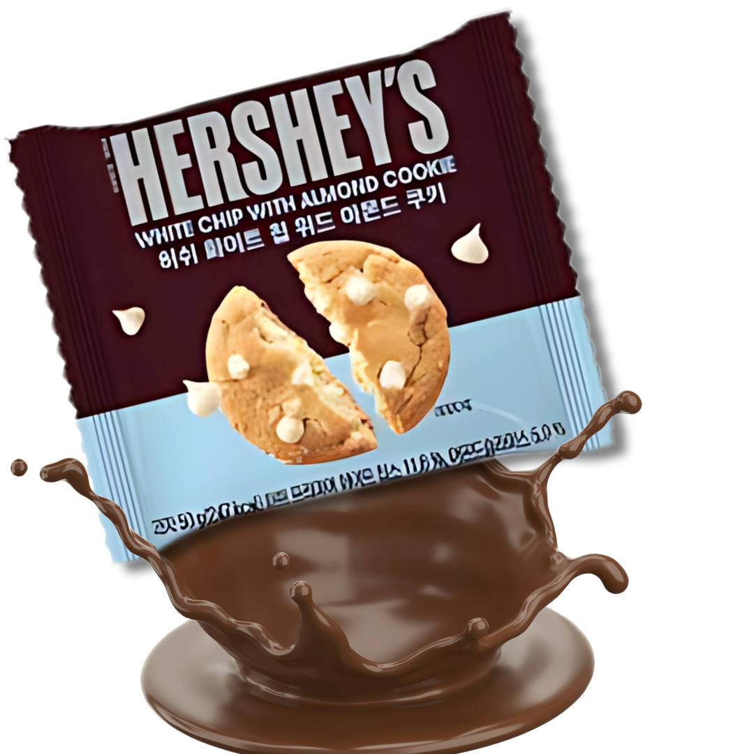 Hershey's White Chip Almond 50g  Knackig und lecker! Diese weiße Schokolade überzeugt mit köstlichen weißen Schokoladenstückchen und knackigen Mandeln.