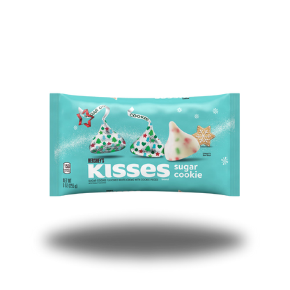 Hershey's Kisses Sugar Cookie 43g, weiße Schokolade mit bunten Streuseln, inspiriert von Zuckerkeksen.