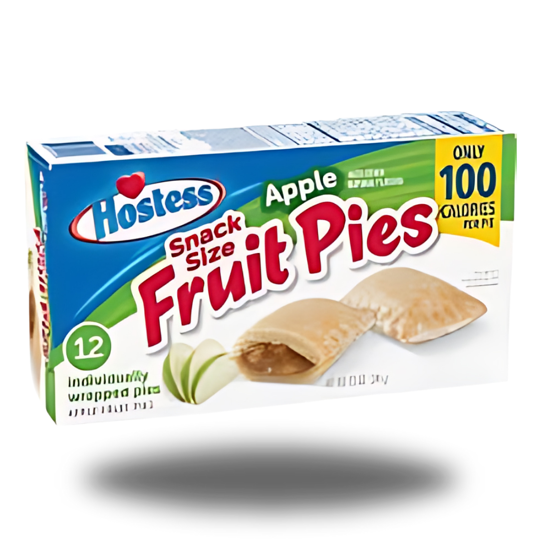 Hostess Apple Pie 340g, ein klassischer Apfelkuchen-Snack mit knuspriger Kruste und saftiger Apfelfüllung.