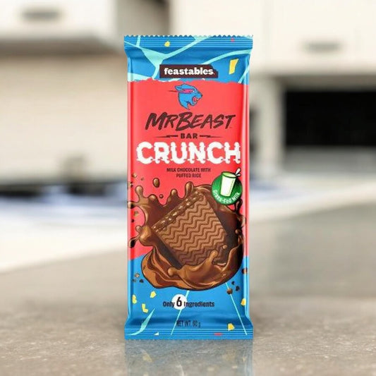 Mr. Beast Crunch Bar 60g, knuspriger Schokoladenriegel mit Keksstückchen für ein unwiderstehliches Geschmackserlebnis.