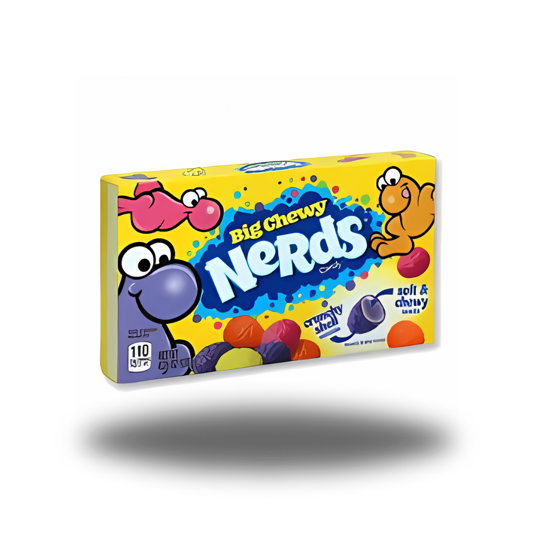 Nerds Big Chewy Candy 120g, große, weiche Frucht-Kügelchen mit knuspriger Hülle und intensivem Geschmack.