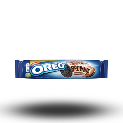 Oreo Choc´o Brownie 154g  Die unwiderstehliche Kombination aus knusprigen Oreo-Keksen,cremiger Schokoladenfüllung und Brownie-Stückchen! 