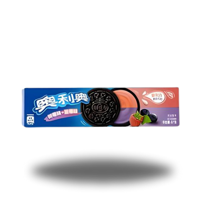 Oreo Crystal Grape & Peach China 97g – Oreos mit fruchtigem Trauben- und Pfirsichgeschmack, perfekt für einen süßen Snack-Moment.