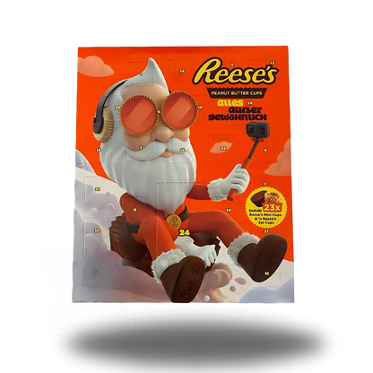 Reese's Peanut Butter Cups Adventskalender 242g – Ein festlicher Kalender mit köstlichen Erdnussbutter-Schokoladenstückchen für eine süße Vorweihnachtszeit.