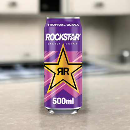 Rockstar Energy Drink in verschiedenen Geschmacksrichtungen, 500ml Flaschen für einen extra Energieschub und erfrischenden Genuss.