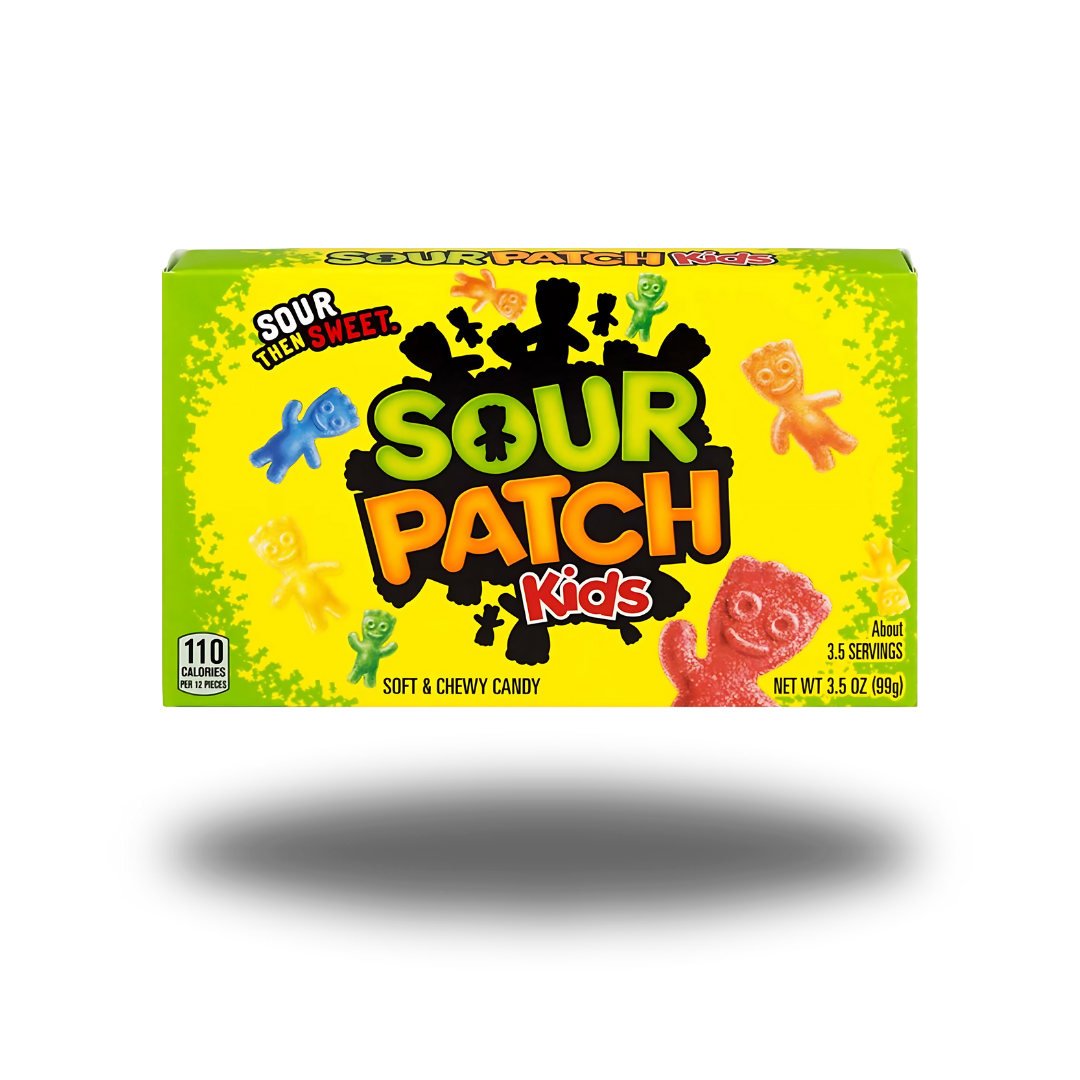 Sour Patch Kids Original 99g, bunte Fruchtgummis mit einem sauren und süßen Geschmackserlebnis.