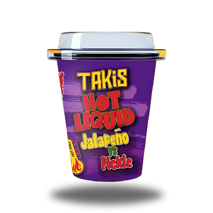 Takis Hot Liquid Jalapeno vs. Pickle 300ml, würziges Getränk mit Jalapeño- und Gurkengeschmack.