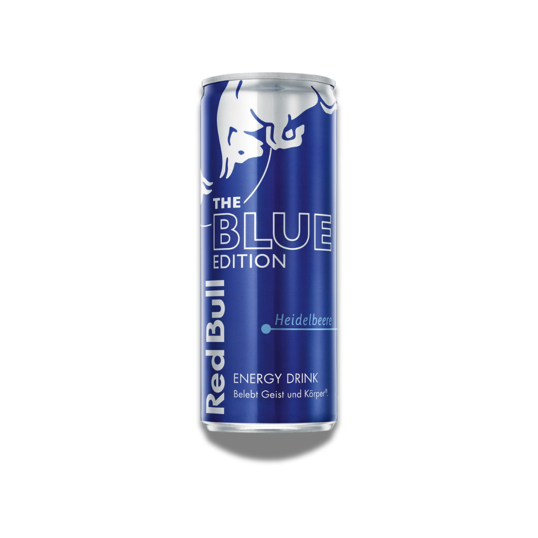 Red Bull Energy Drinks 250ml – Erhältlich in verschiedenen The Editions wie The Blue Edition Heidelbeere, The Red Edition Wassermelone, The Peach Edition und The Green Edition Kaktusfrucht. Dein Energiekick in jeder Situation!