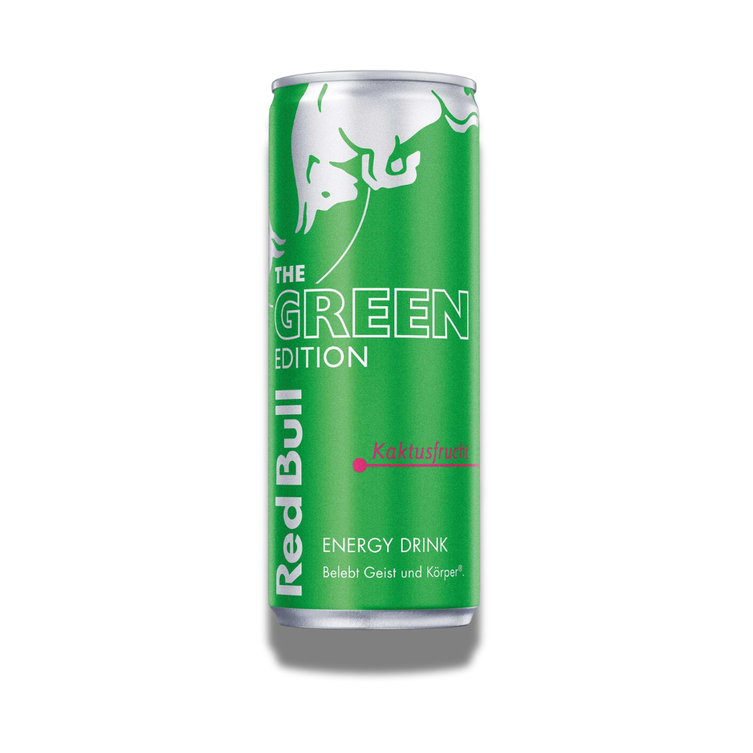 Red Bull Energy Drinks 250ml – Erhältlich in verschiedenen The Editions wie The Blue Edition Heidelbeere, The Red Edition Wassermelone, The Peach Edition und The Green Edition Kaktusfrucht. Dein Energiekick in jeder Situation!