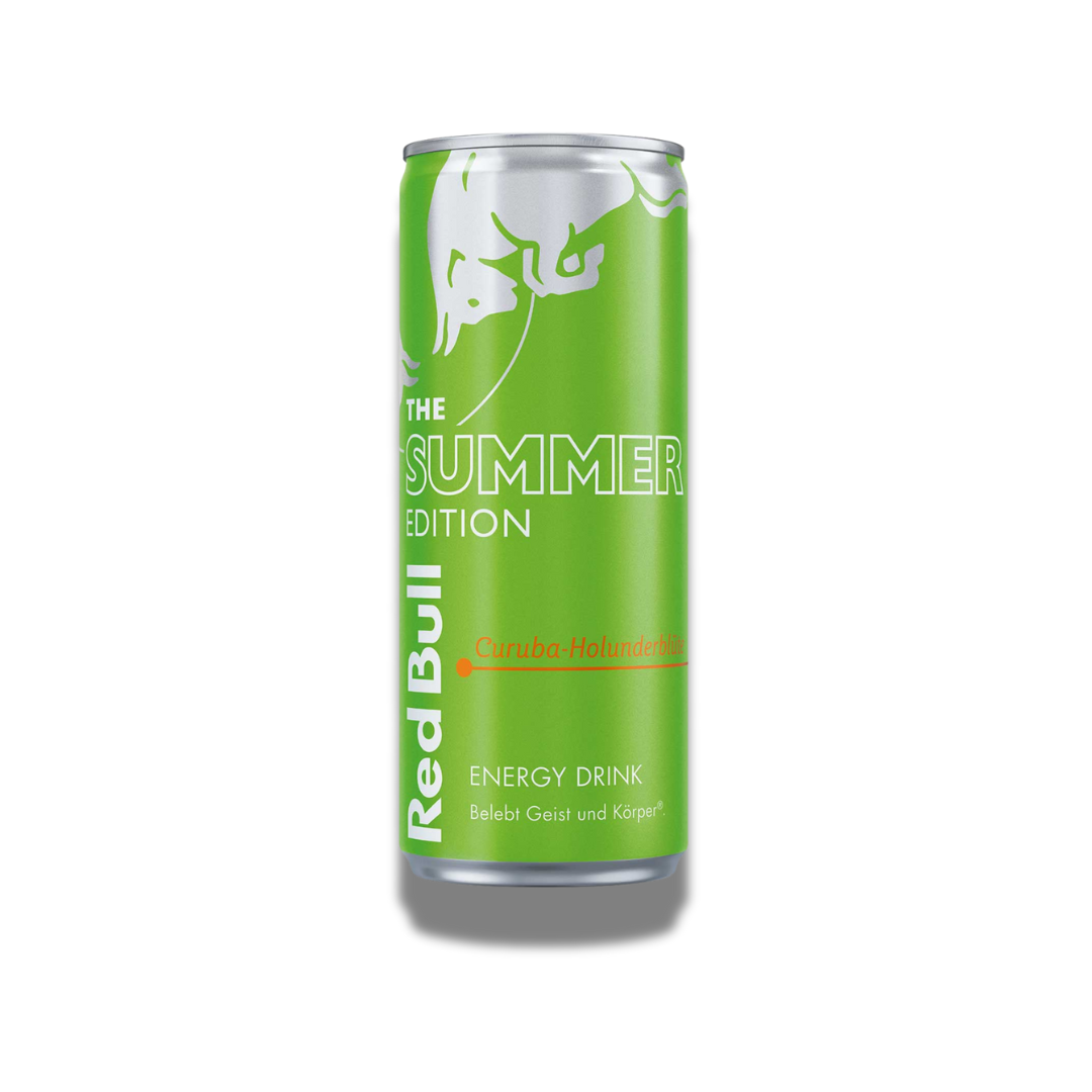 Red Bull Energy Drinks 250ml – Erhältlich in verschiedenen The Editions wie The Blue Edition Heidelbeere, The Red Edition Wassermelone, The Peach Edition und The Green Edition Kaktusfrucht. Dein Energiekick in jeder Situation!