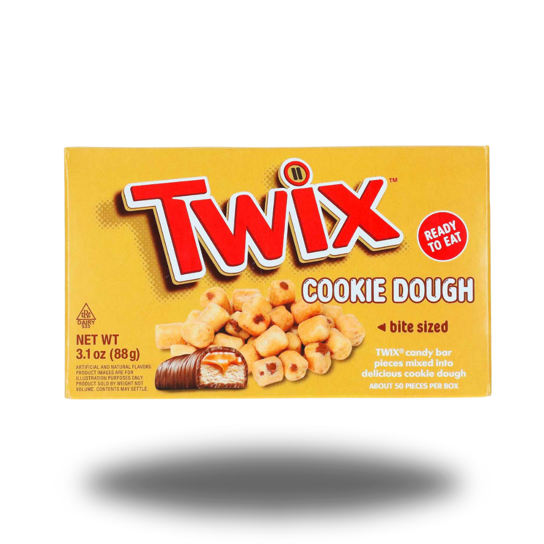 Twix Cookie Dough Bites 88g, mundgerechte Häppchen mit Keks und Teig, umhüllt von Schokolade.